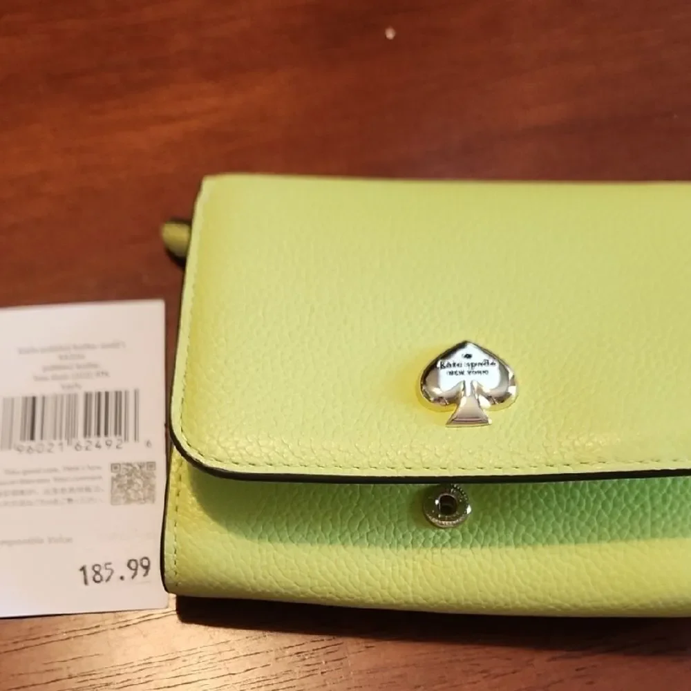 Kate Spade Lime Green Leather Wallet NWT